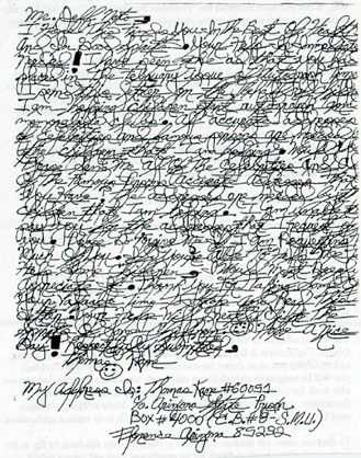...so... would you go around with me if I wrote like this man, Thomas Cane, a hardcore criminal? It shows handwriting works, ladies! 