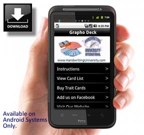 handwriting analysis app in the palm of your hand. Android app: The GraphoDeck