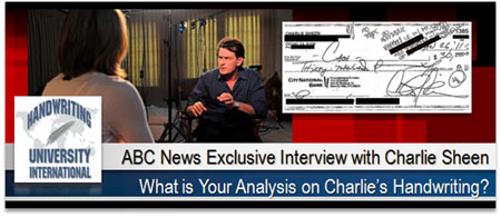 Has Charlie Sheen lost his mind? Handwriting Analyzed