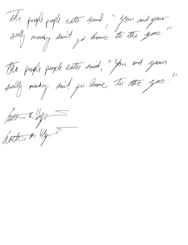 Anthony's Handwriting