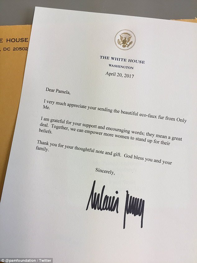 thank heading letter you or Signature Melania Her Husband's what Trump Did Copy