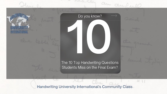 April Handwriting University Community Class