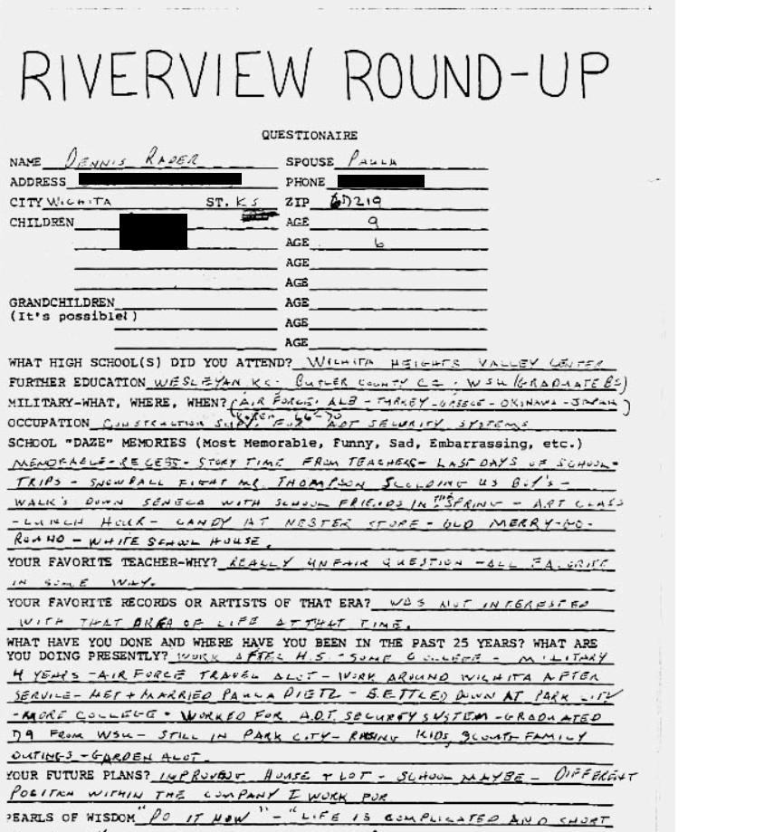 btk reunion letter rivervies junior high school 8th