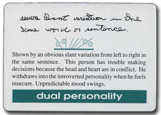 Handwriting Personality Analysis Chart